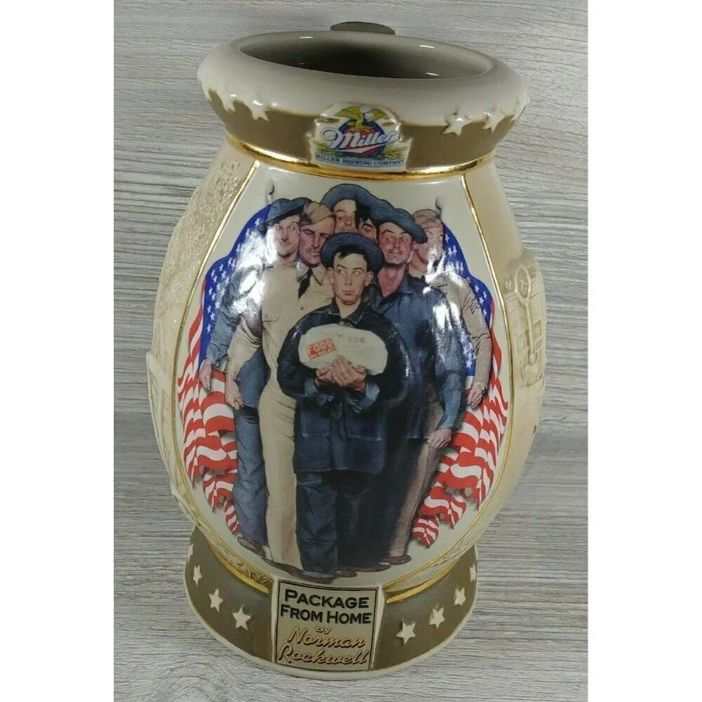 Miller Package Home By Norman Rockwell Collection Multicolor Textured Mug Stein